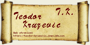 Teodor Kružević vizit kartica